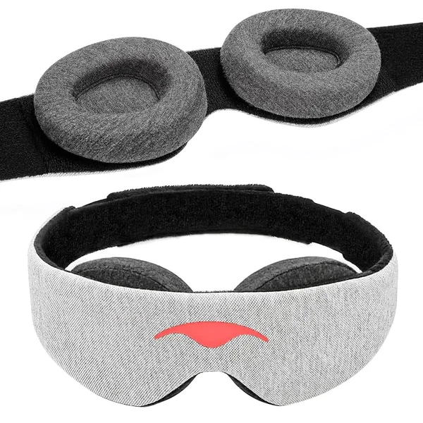Manta Sleep Mask, 100% mörkläggning med avtagbara ögonkuddar